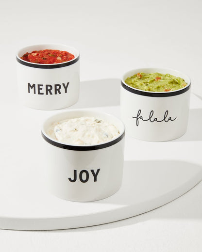 Tommy Bahama Ceramic Holiday Dip Bowls—Set of 3