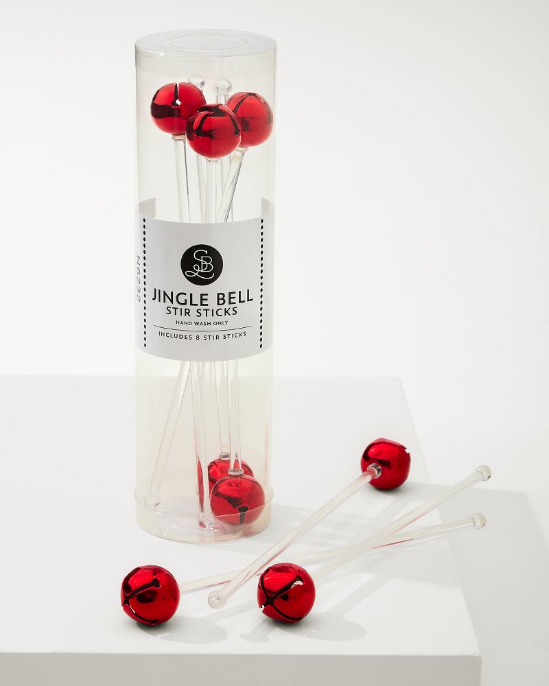 Tommy Bahama Jingle Bell Red Stir Sticks
