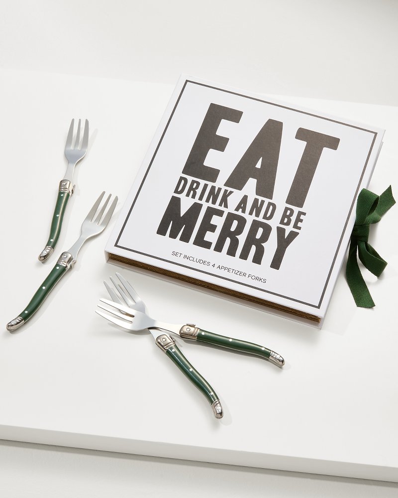 Tommy Bahama Eat, Drink & Be Merry Appetizer Fork Set