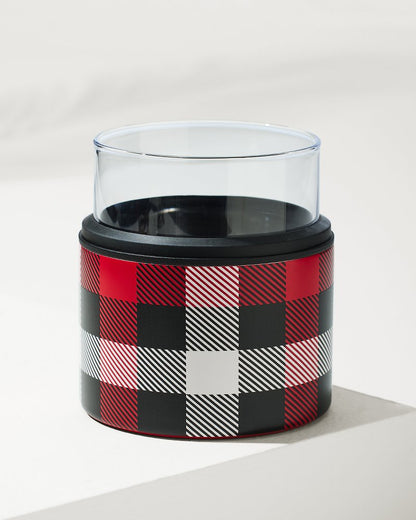 Tommy Bahama Asobu® On the Rocks Glass & Kuzie - Plaid