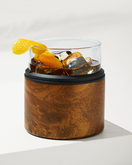Tommy Bahama Asobu® On The Rocks Glass & Kuzie - Wood