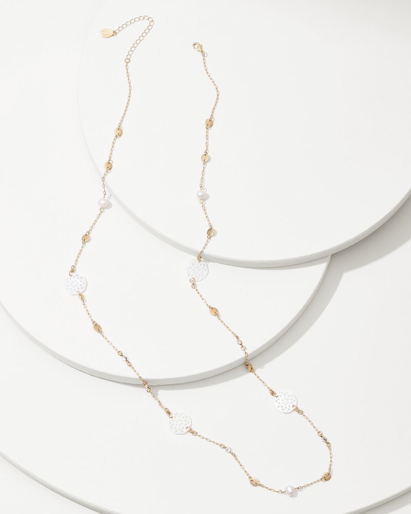 Tommy Bahama Madeira Mother of Pearl Station Necklace
