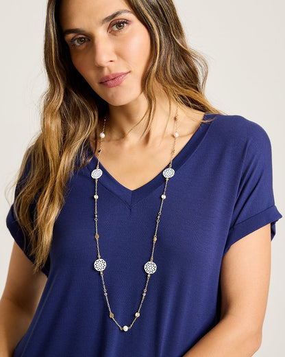 Tommy Bahama Madeira Mother of Pearl Station Necklace
