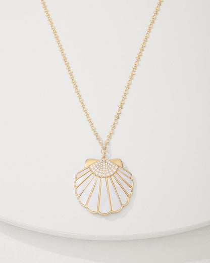 Tommy Bahama Moments in Paradise Mother of Pearl and Shell Pendant Necklace