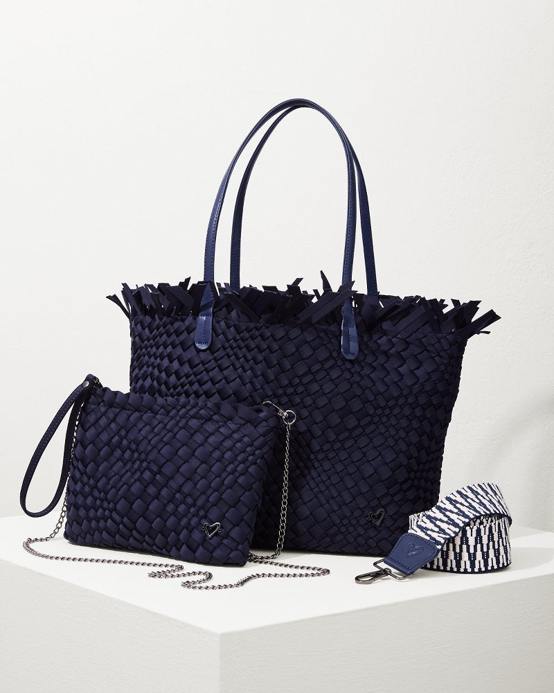 Tommy Bahama Vulcan Fringe Top Large Tote & Wristlet
