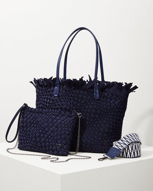 Tommy Bahama Vulcan Fringe Top Large Tote & Wristlet