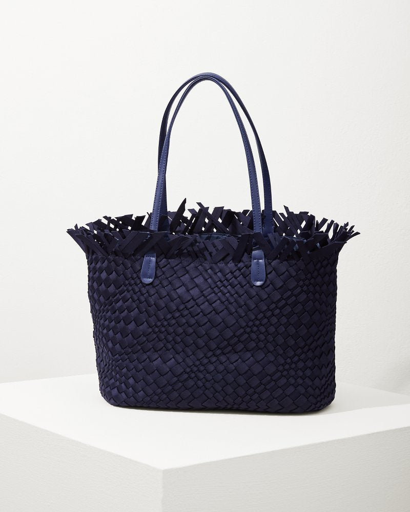 Tommy Bahama Vulcan Fringe Top Large Tote & Wristlet