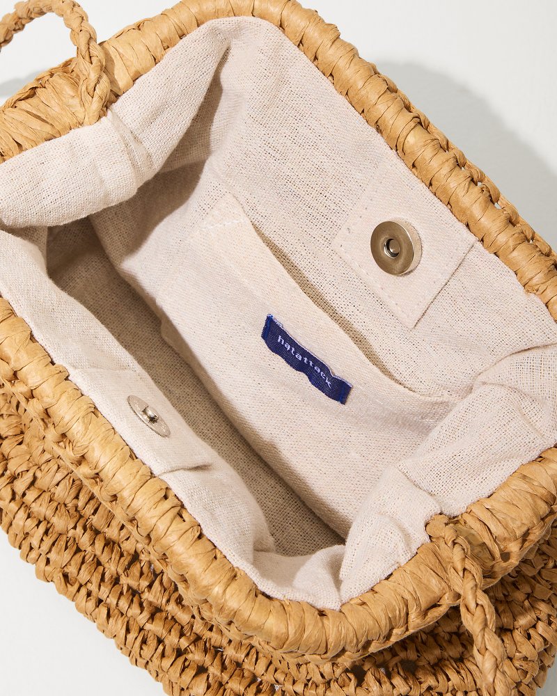 Tommy Bahama Frame Raffia Clutch