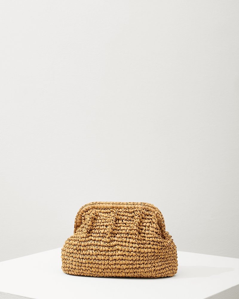 Tommy Bahama Frame Raffia Clutch