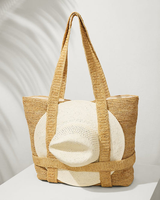 Tommy Bahama Raffia Traveler Tote