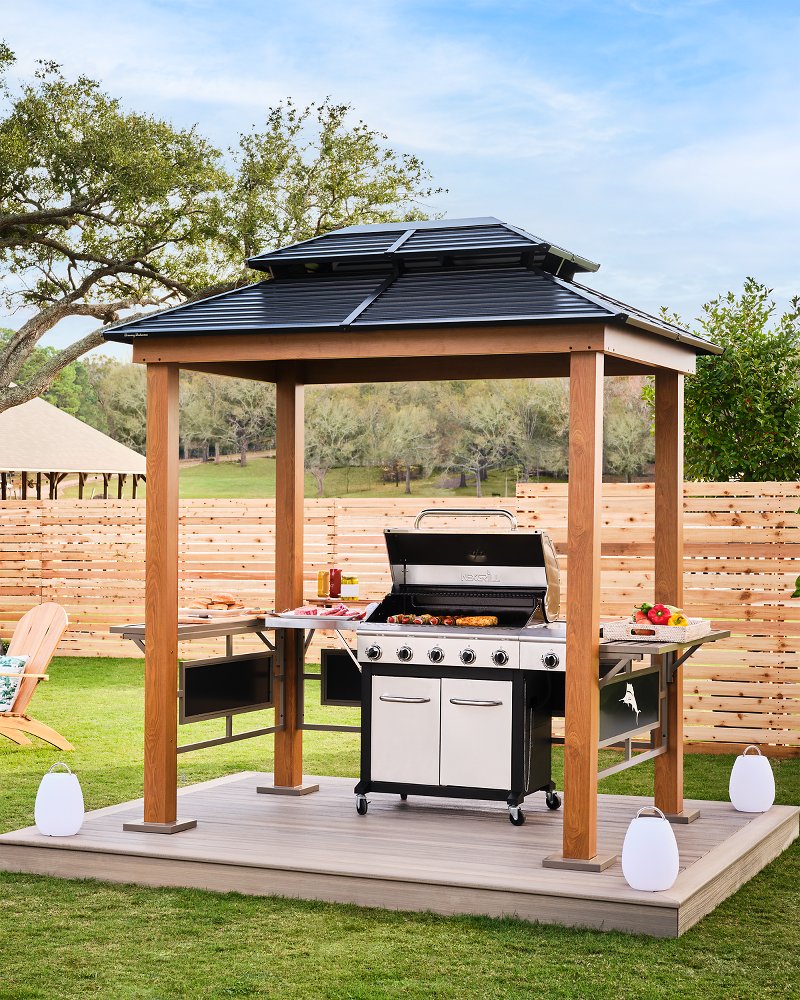Tommy Bahama Maui Grill Galvanized Steel Roof Shelter