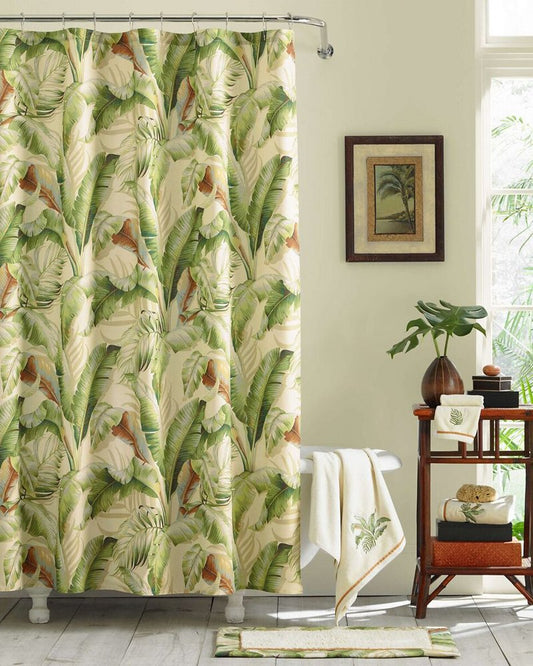 Tommy Bahama Palmiers Medium Green Shower Curtain