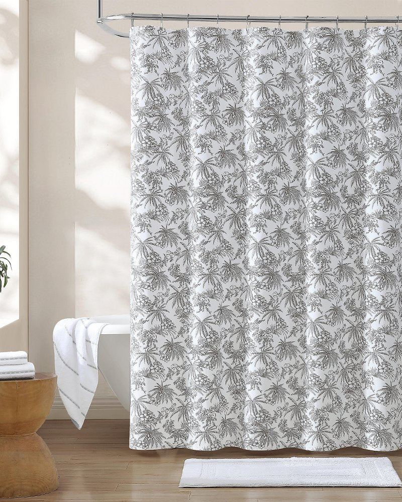 Tommy Bahama Pen and Ink Bahama Brown Palm Shower Curtain