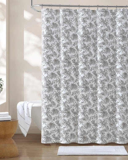Tommy Bahama Pen and Ink Bahama Brown Palm Shower Curtain