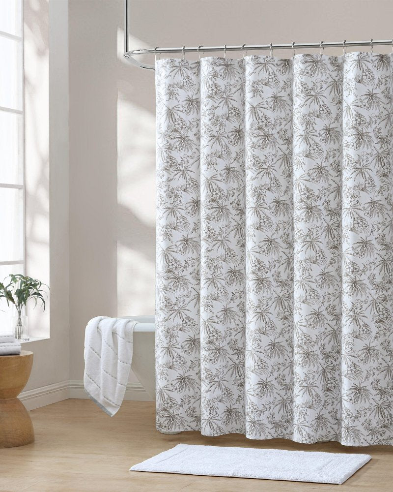 Tommy Bahama Pen and Ink Bahama Brown Palm Shower Curtain