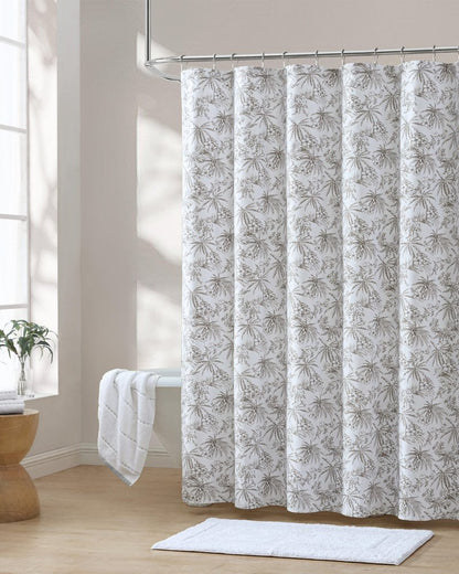 Tommy Bahama Pen and Ink Bahama Brown Palm Shower Curtain