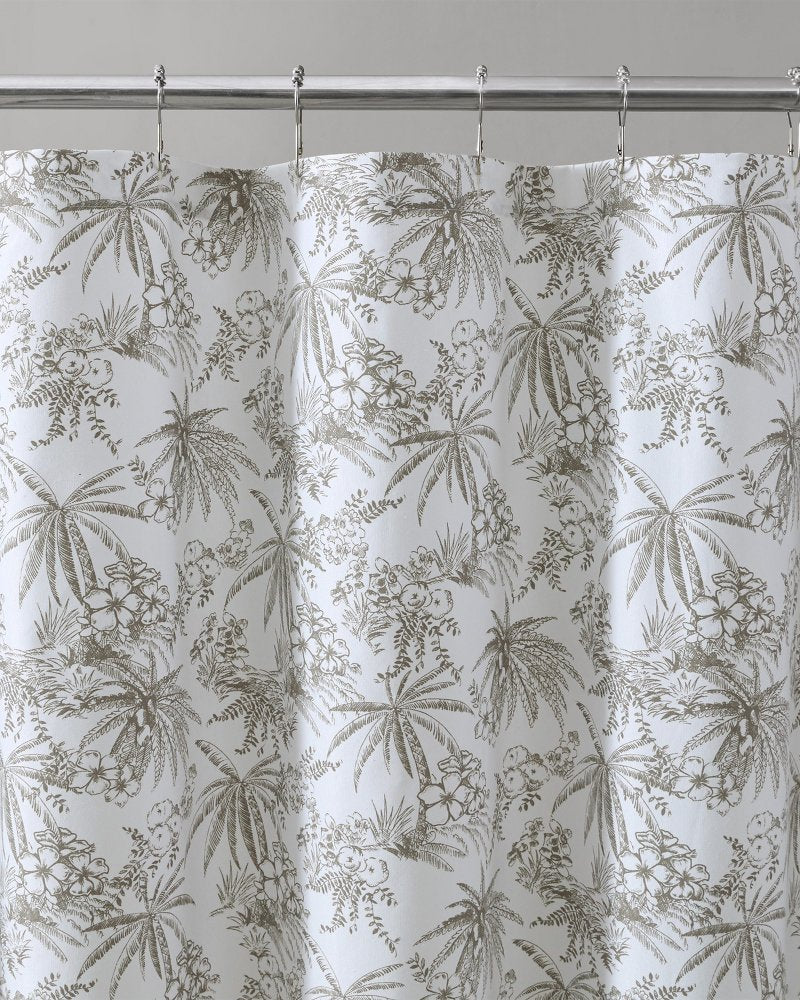 Tommy Bahama Pen and Ink Bahama Brown Palm Shower Curtain