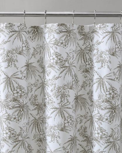 Tommy Bahama Pen and Ink Bahama Brown Palm Shower Curtain
