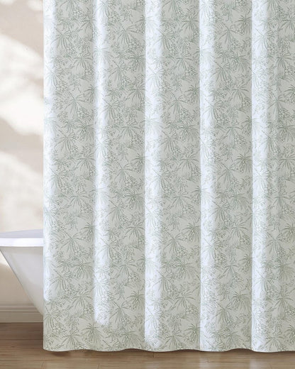 Tommy Bahama Pen and Ink Spring Green Palm Shower Curtain