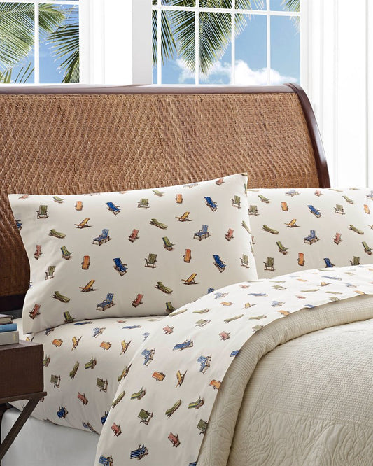Tommy Bahama Beach Chairs Sheet Set, Queen