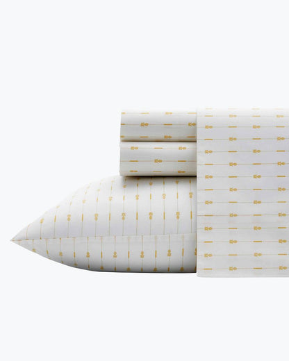 Tommy Bahama Pineapple Pinstripe 4-Piece King Sheet Set