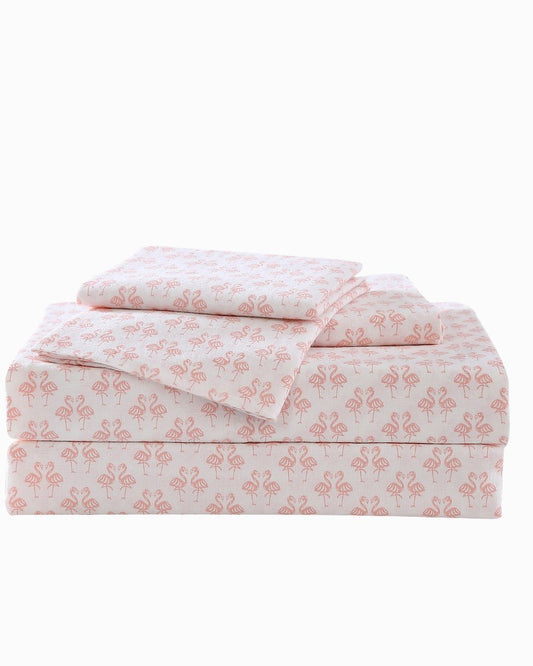 Tommy Bahama Flamingle 4-Piece Queen Sheet Set