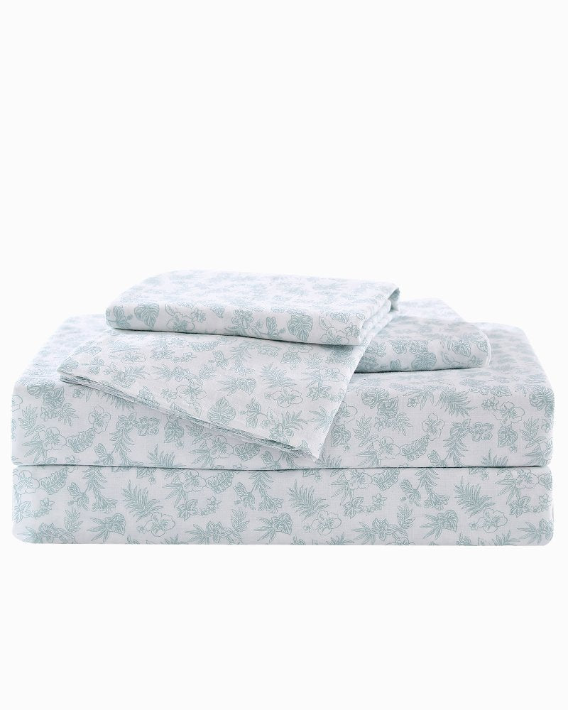 Tommy Bahama Hibiscus Bloom 4-Piece Queen Sheet Set