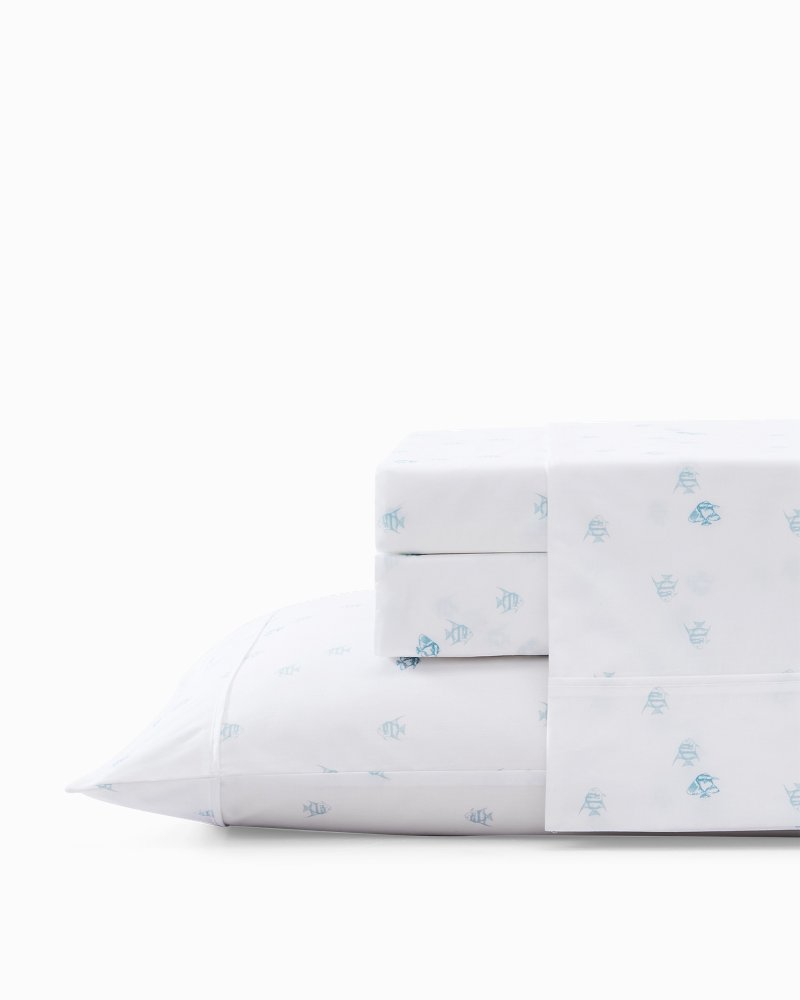 Tommy Bahama Angel Fish 4-Piece Queen Sheet Set
