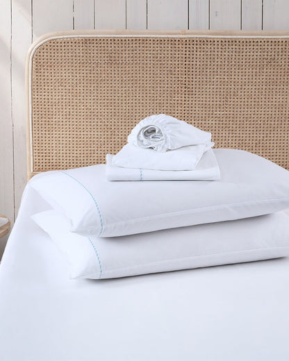 Tommy Bahama Solid 4-Piece Queen Sheet Set - Blue