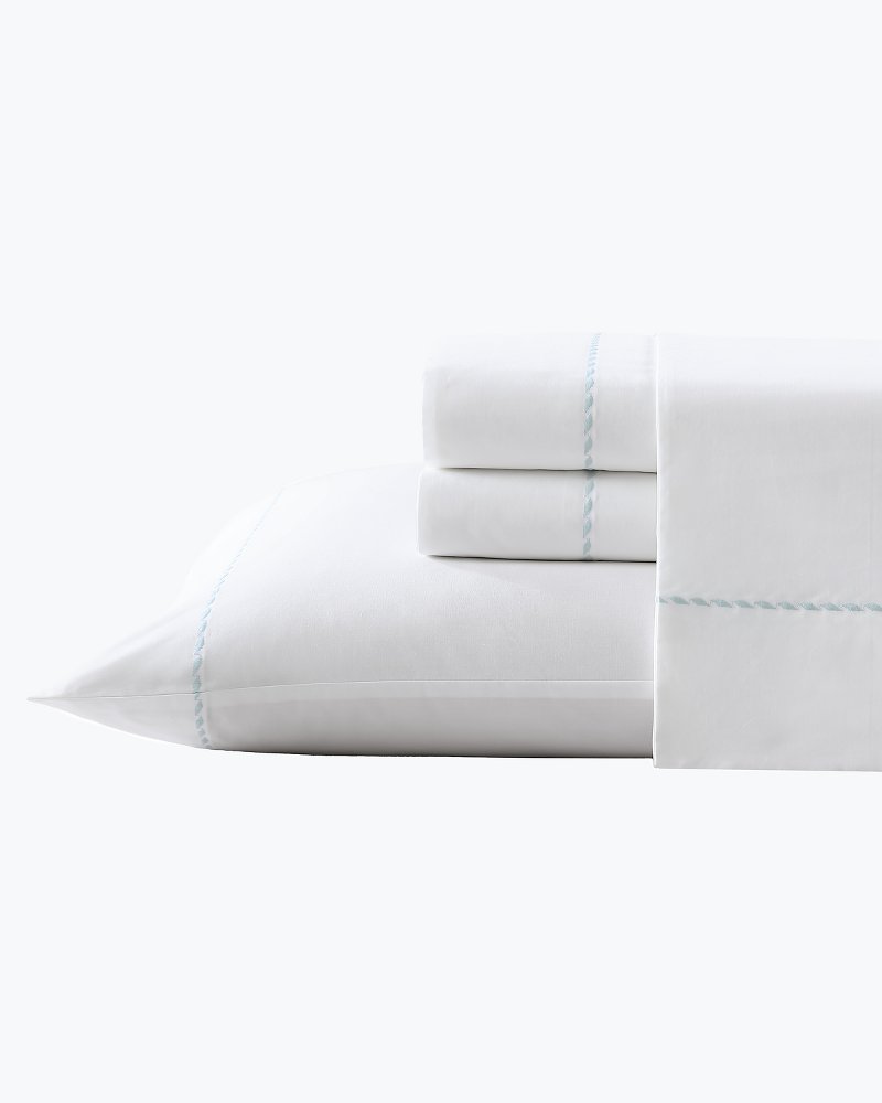 Tommy Bahama Solid 4-Piece King Sheet Set - Blue
