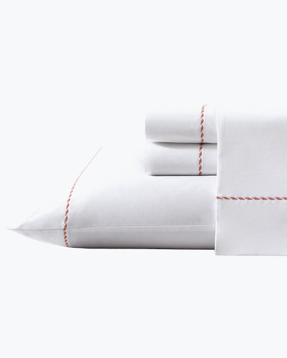 Tommy Bahama Solid 4-Piece Queen Sheet Set - Orange