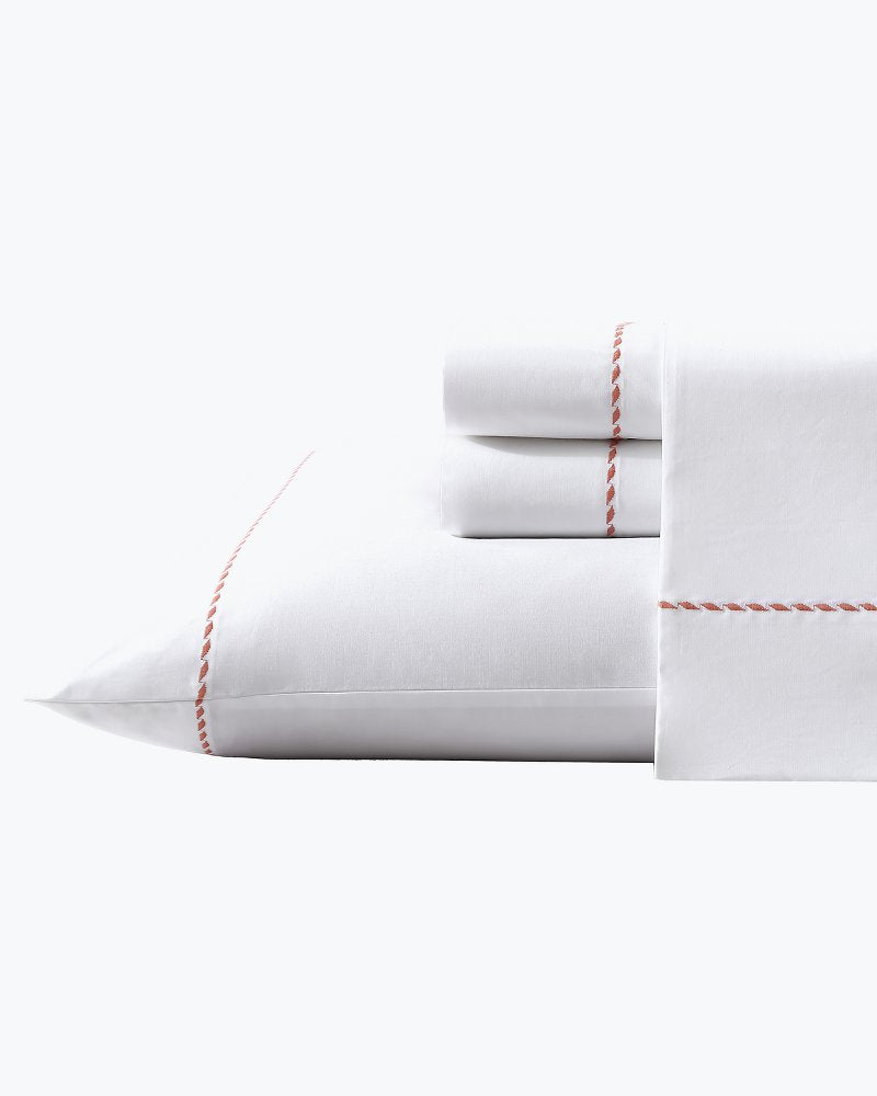 Tommy Bahama Solid 4-Piece King Sheet Set - Orange