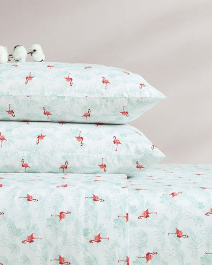 Tommy Bahama Flamingo Santa 4-Piece King Sheet Set