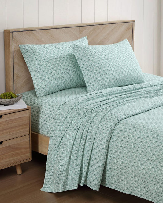 Tommy Bahama Coastal Batik Green 4-Piece King Sheet Set