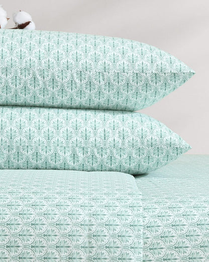 Tommy Bahama Coastal Batik Green 4-Piece King Sheet Set