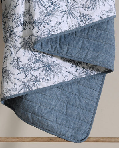 Tommy Bahama Pen and Ink Palm Reversible 2-Piece Twin Quilt Set