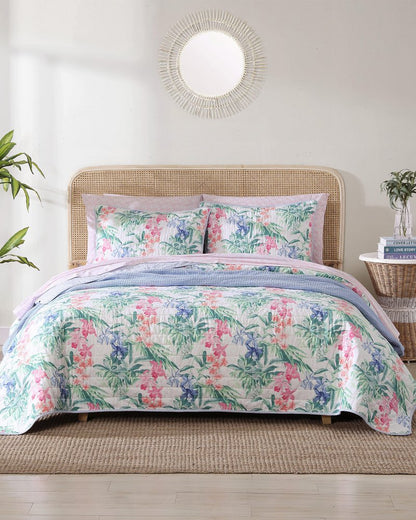 Tommy Bahama Island Orchid Reversible 3-Piece King Quilt Set