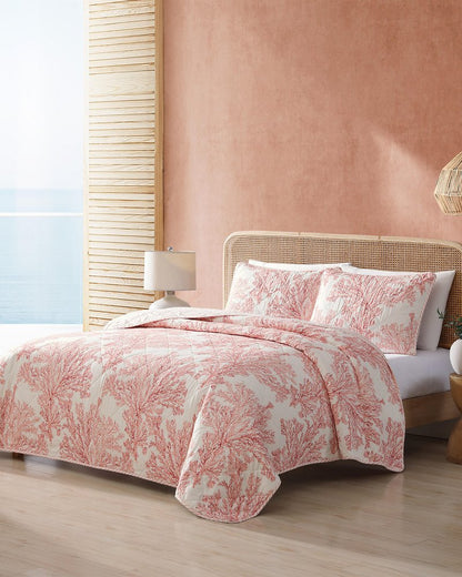 Tommy Bahama Coral Garden Reversible 3-Piece Full/Queen Quilt Set