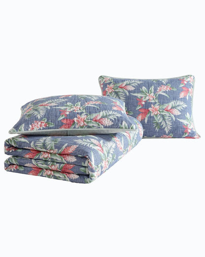 Tommy Bahama Floral Enchantment Reversible 3-Piece Full/Queen Quilt Set