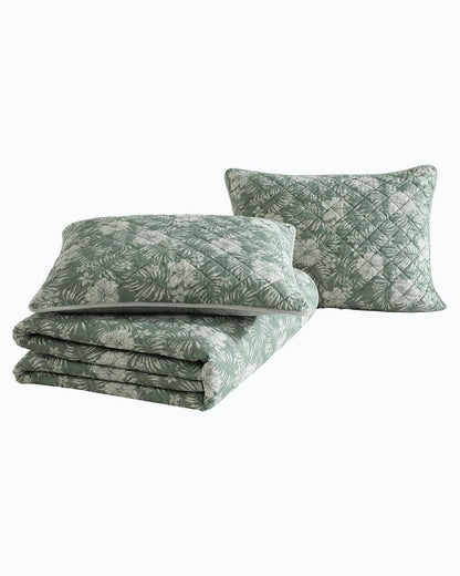 Tommy Bahama Hibiscus Jungle Reversible 3-Piece King Quilt Set