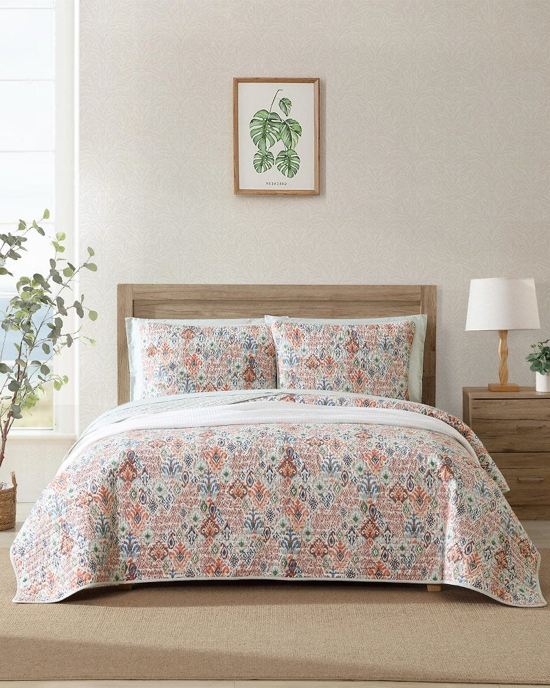 Tommy Bahama Ikat Tropics Reversible 3-Piece King Quilt Set