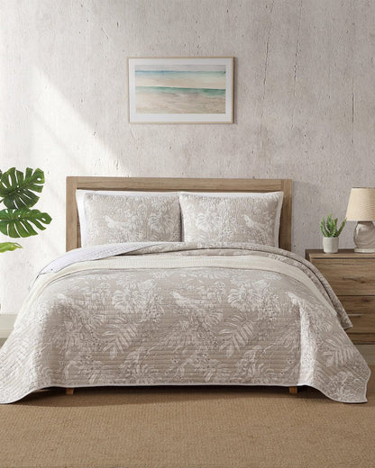 Tommy Bahama Jungle Toile Reversible 3-Piece King Quilt Set