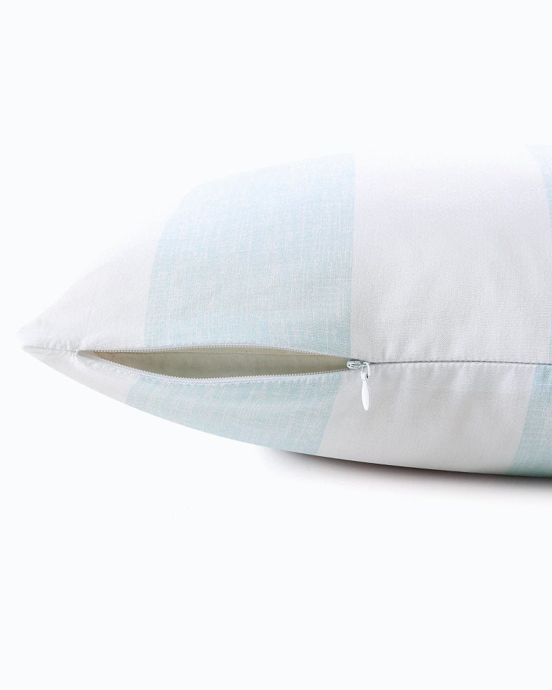 Tommy Bahama Awning Stripe Blue Decorative Pillow