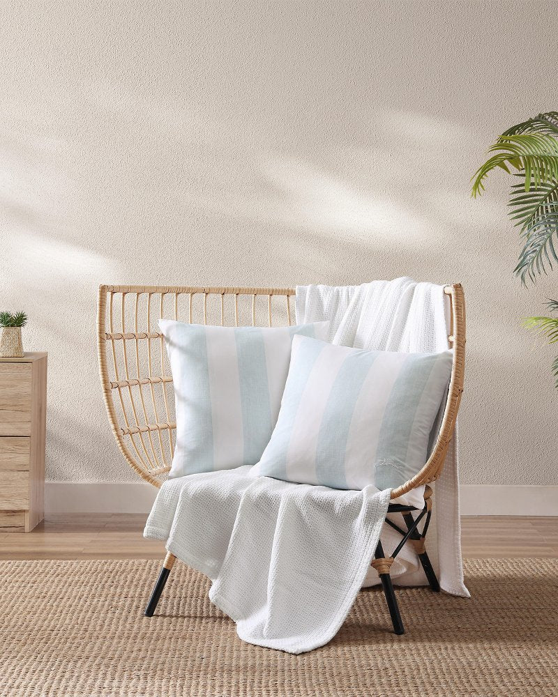 Tommy Bahama Awning Stripe Blue Decorative Pillow
