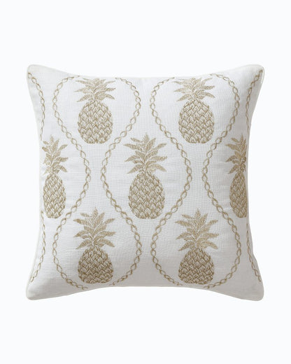 Tommy Bahama Golden Pineapples Embroidered Decorative Pillow