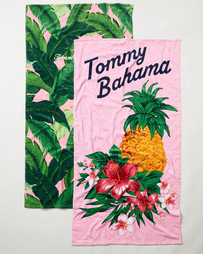 Tommy Bahama Pineapple Queen & Swaying Fronds Beach Towels — Set of 2