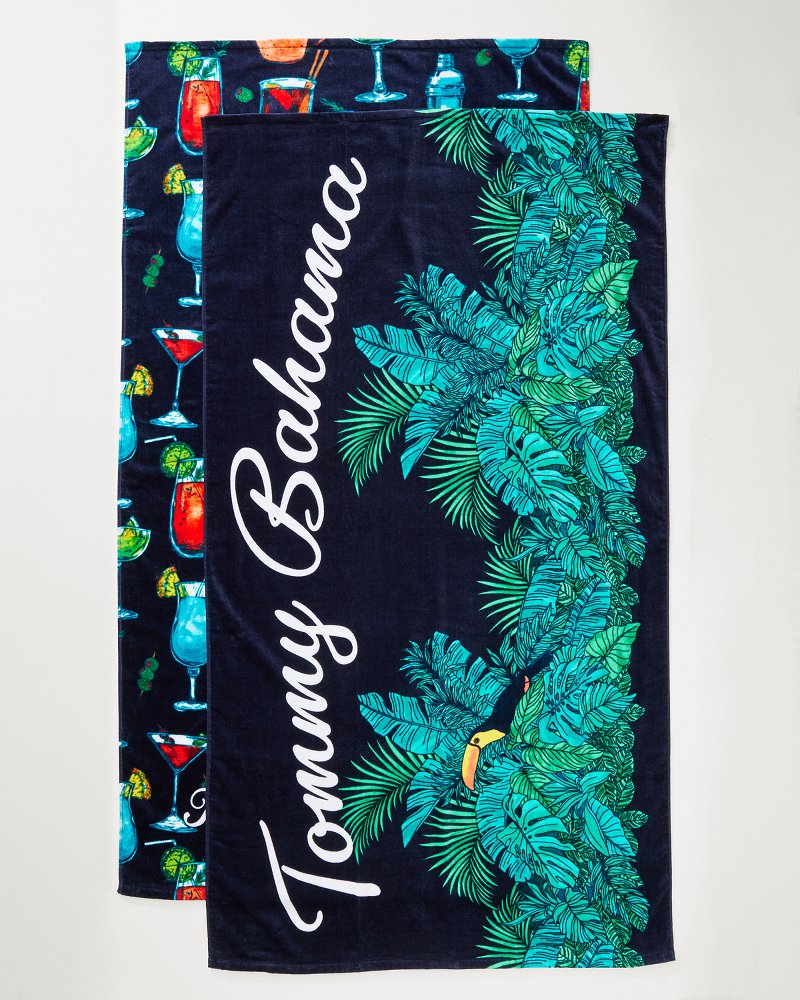 Tommy Bahama All Nighter & Baja Who Can Toucan Beach Towels — Set of 2