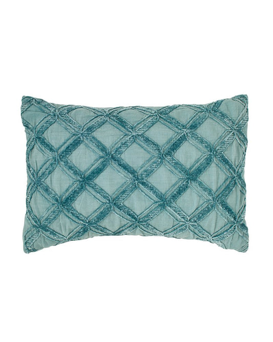 Tommy Bahama Chenille Diamond Blue Throw Pillow