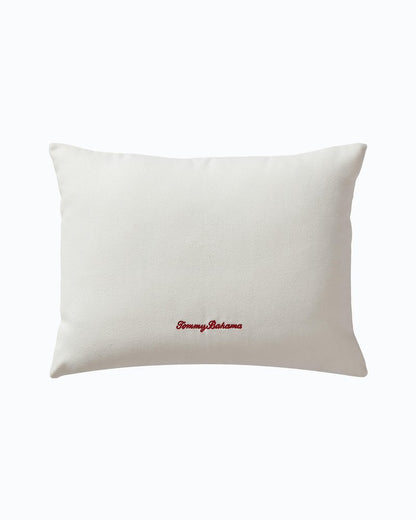 Tommy Bahama Festive Palms Velvet Embroidered Decorative Pillow