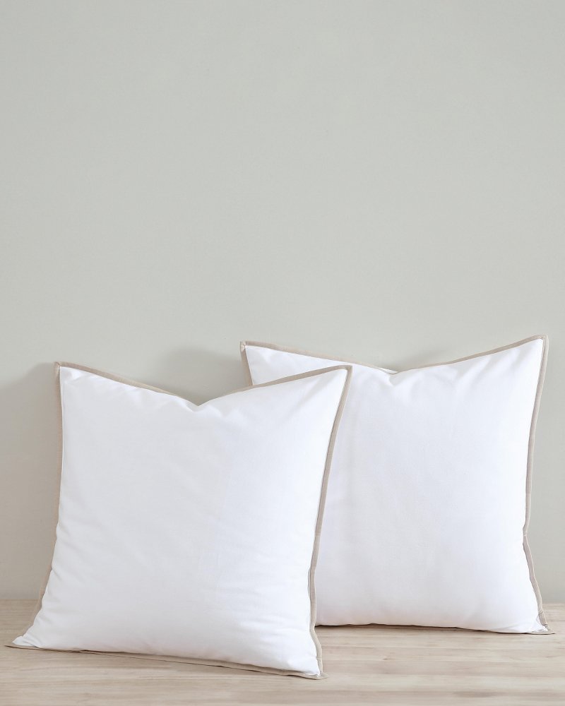 Tommy Bahama Bahama Basic Canvas White European Shams - Set of 2